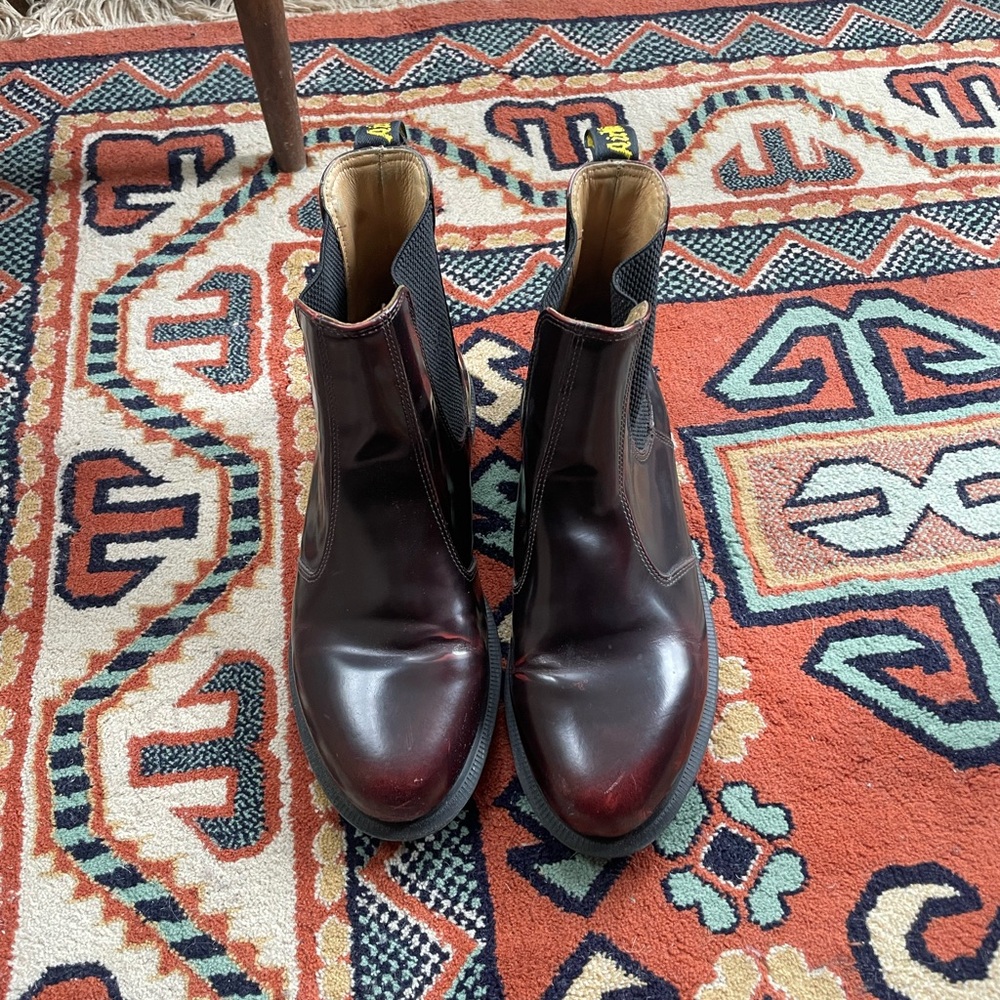 Burgundy Dr. Martens Chelsea boot